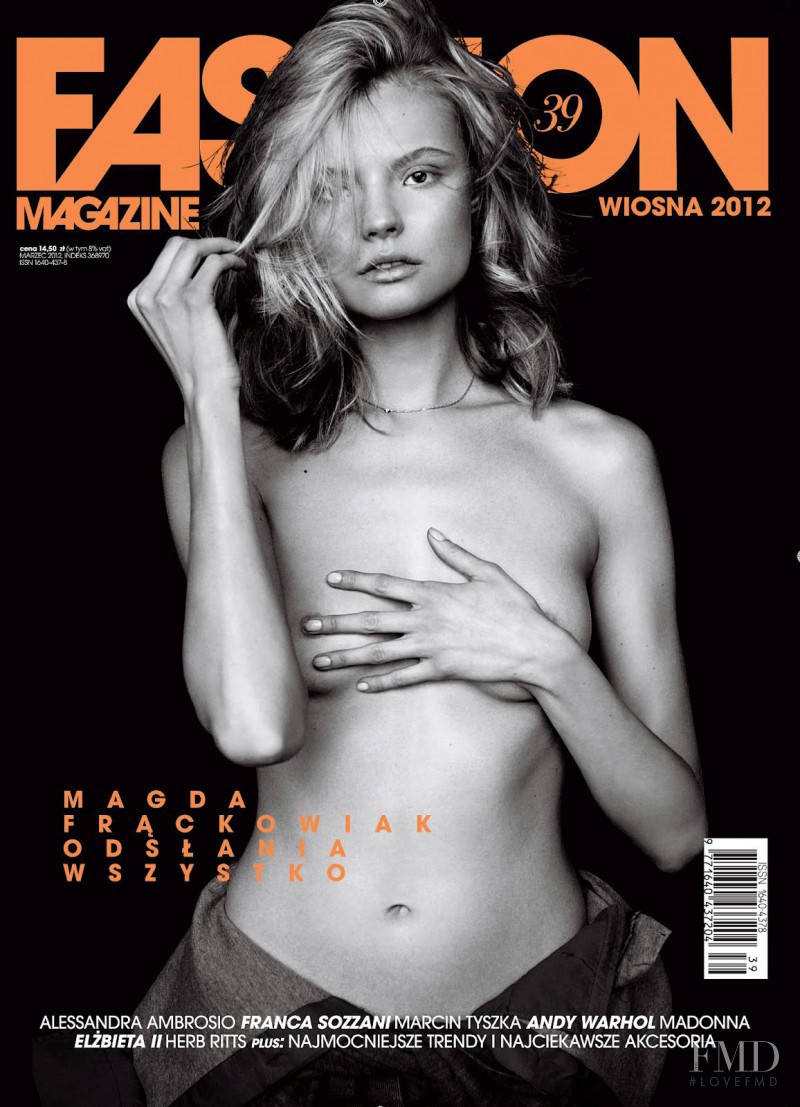 Magdalena Frackowiak featured on the Fashion Magazine cover from March 2012