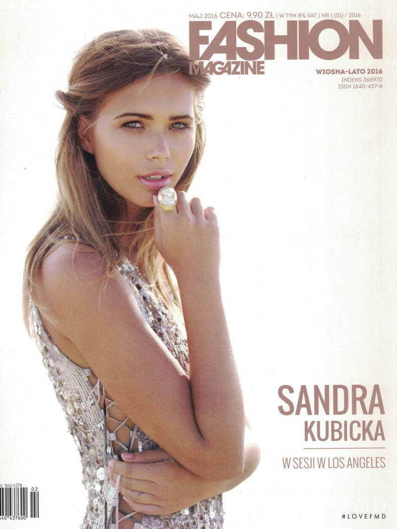 Sandra Kubicka featured on the Fashion Magazine cover from May 2016