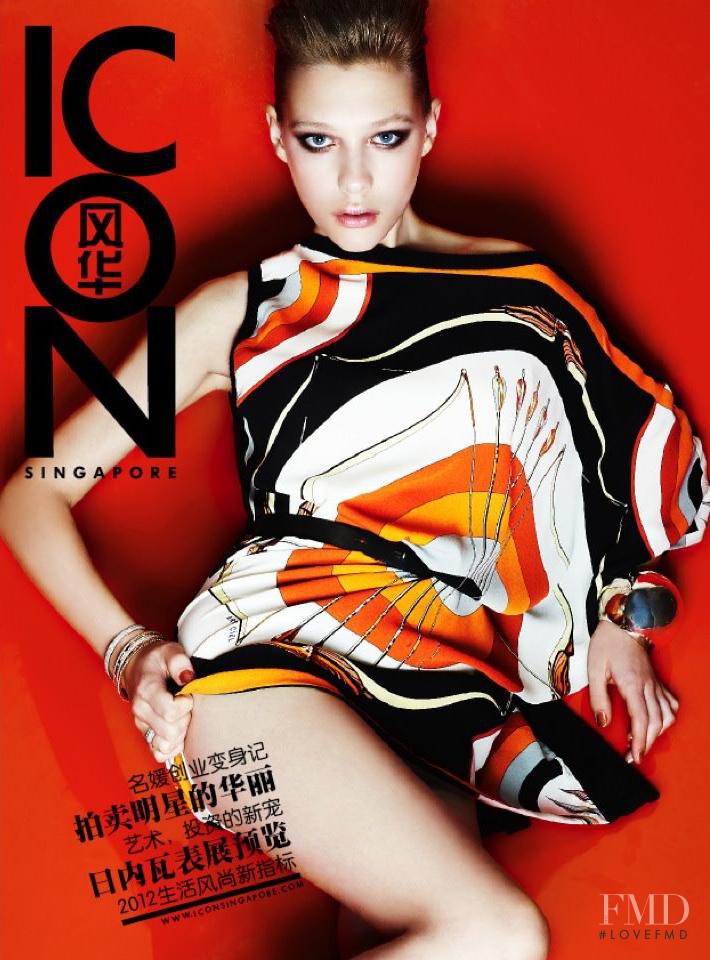 Dasha Fedotova featured on the ICON Singapore cover from January 2012