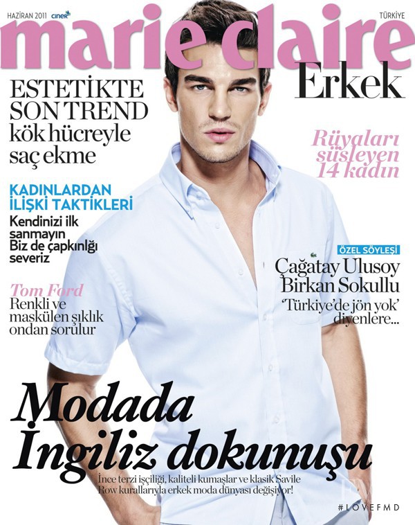 Steven Torrisi featured on the Marie Claire Turkey Men cover from June 2011