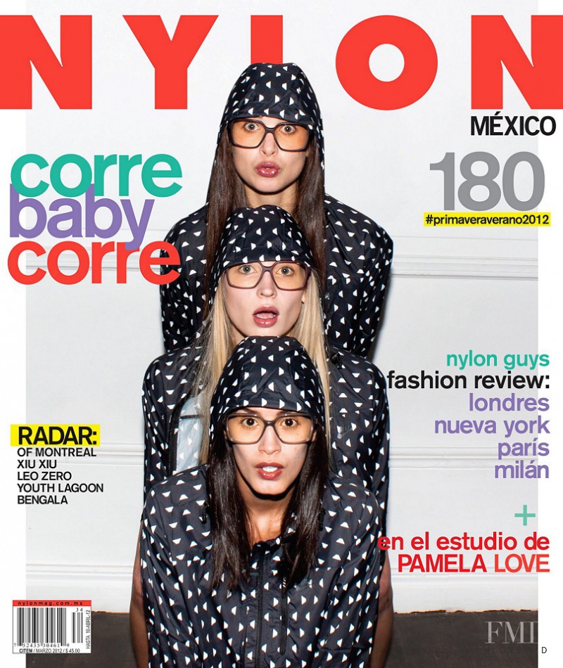 Jaslene Gonzalez, Edsa Ramirez, Eden Viza featured on the Nylon Mexico cover from March 2012