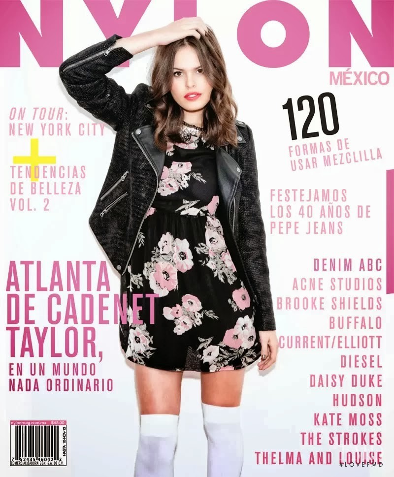 Atlanta De Cadenet Taylor featured on the Nylon Mexico cover from October 2013