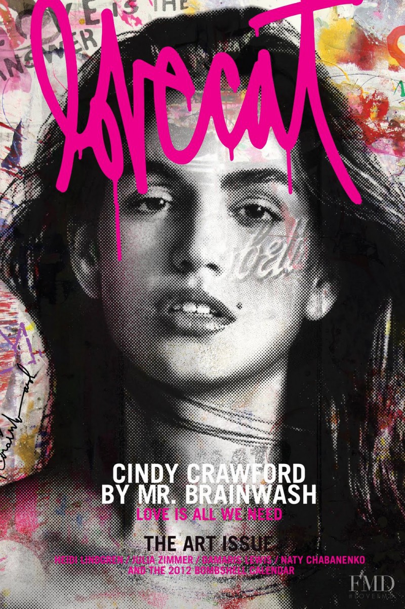 Cindy Crawford featured on the Lovecat cover from December 2012