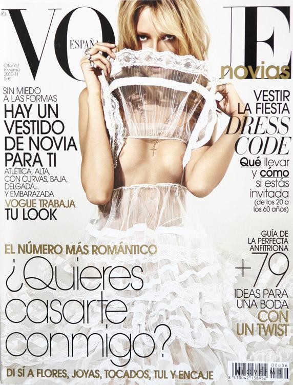 Tiiu Kuik featured on the Vogue Novias Spain cover from September 2010