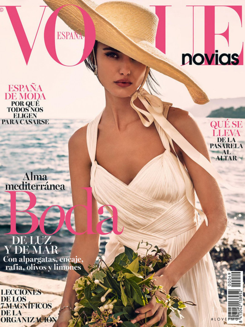 Blanca Padilla featured on the Vogue Novias Spain cover from February 2017