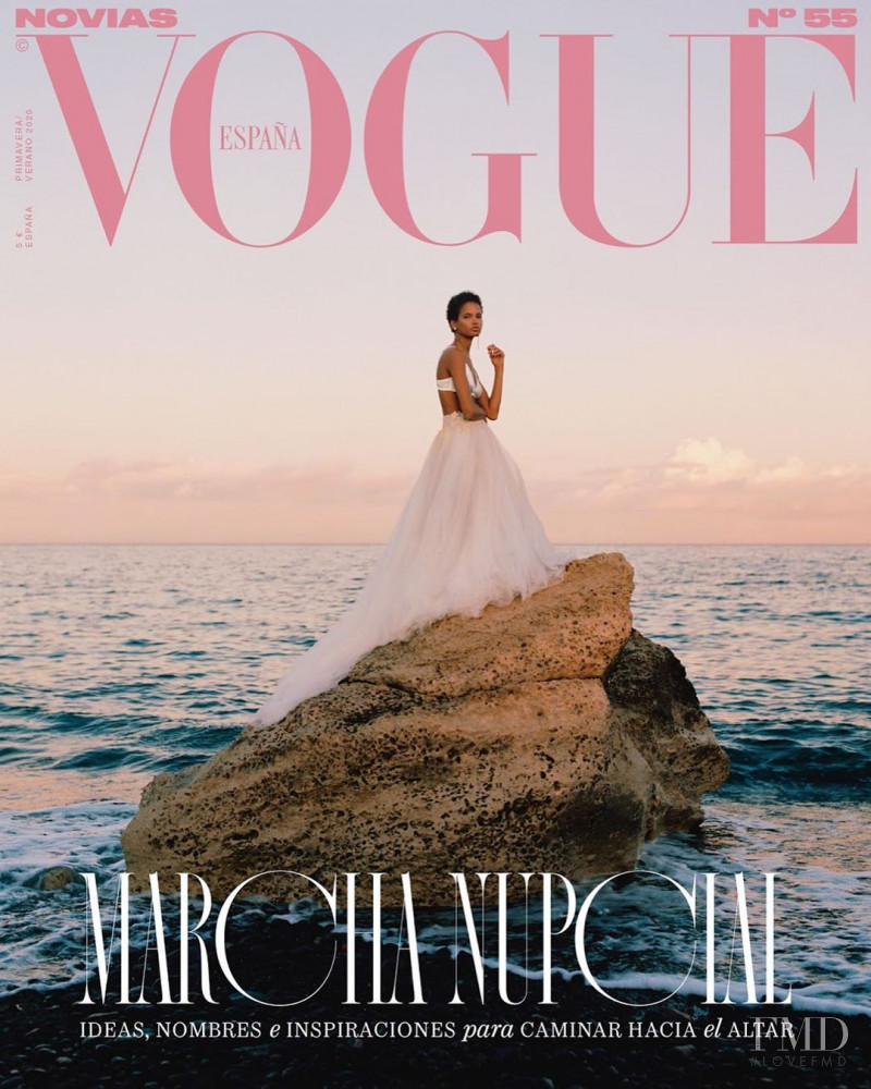 Litza Veloz featured on the Vogue Novias Spain cover from March 2020