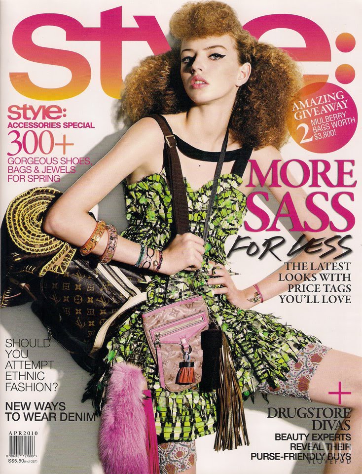 Agata Rudko featured on the Style: Singapore cover from April 2010