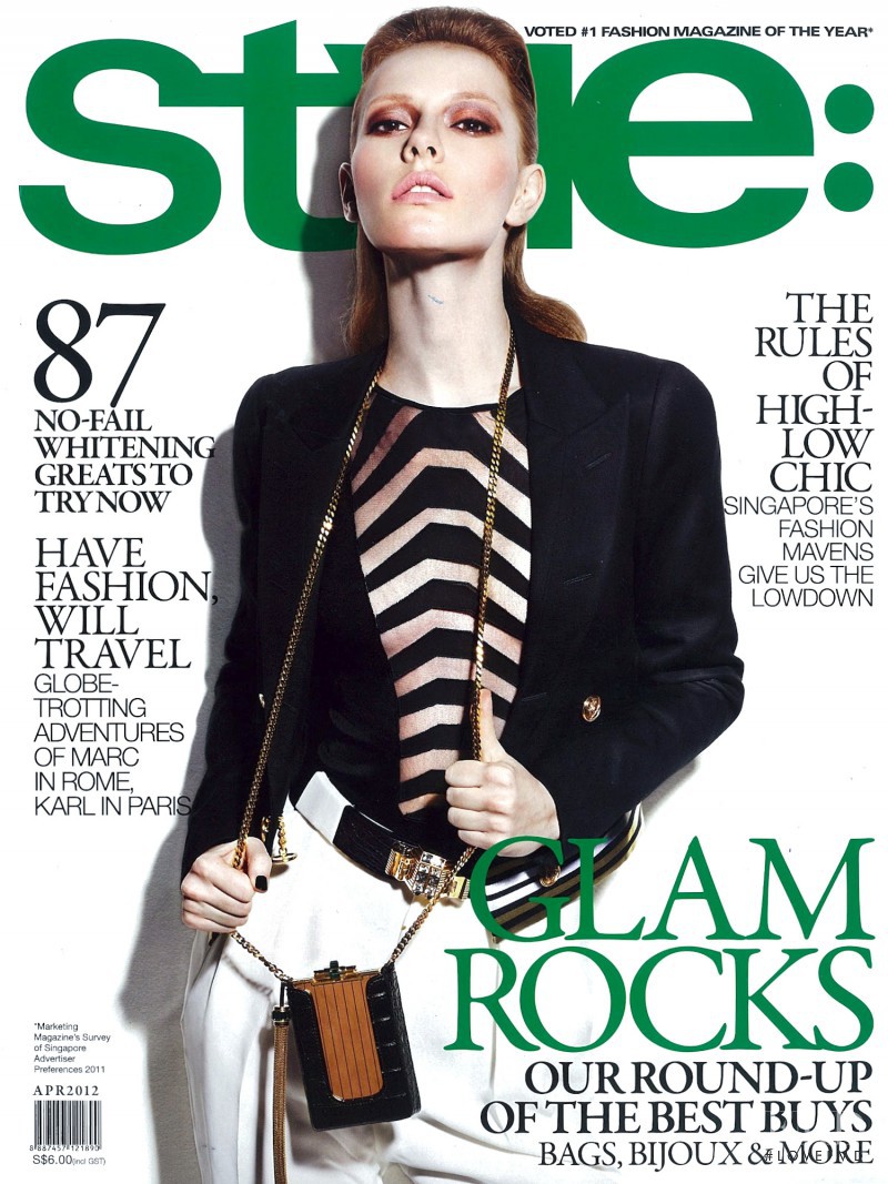 Kira Pievskaya featured on the Style: Singapore cover from April 2012