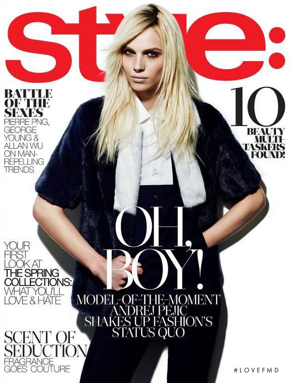 Andrej Pejic featured on the Style: Singapore cover from February 2013