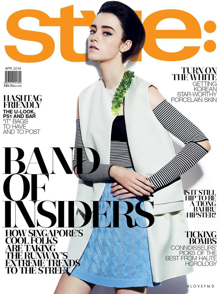 Amy W. featured on the Style: Singapore cover from April 2014
