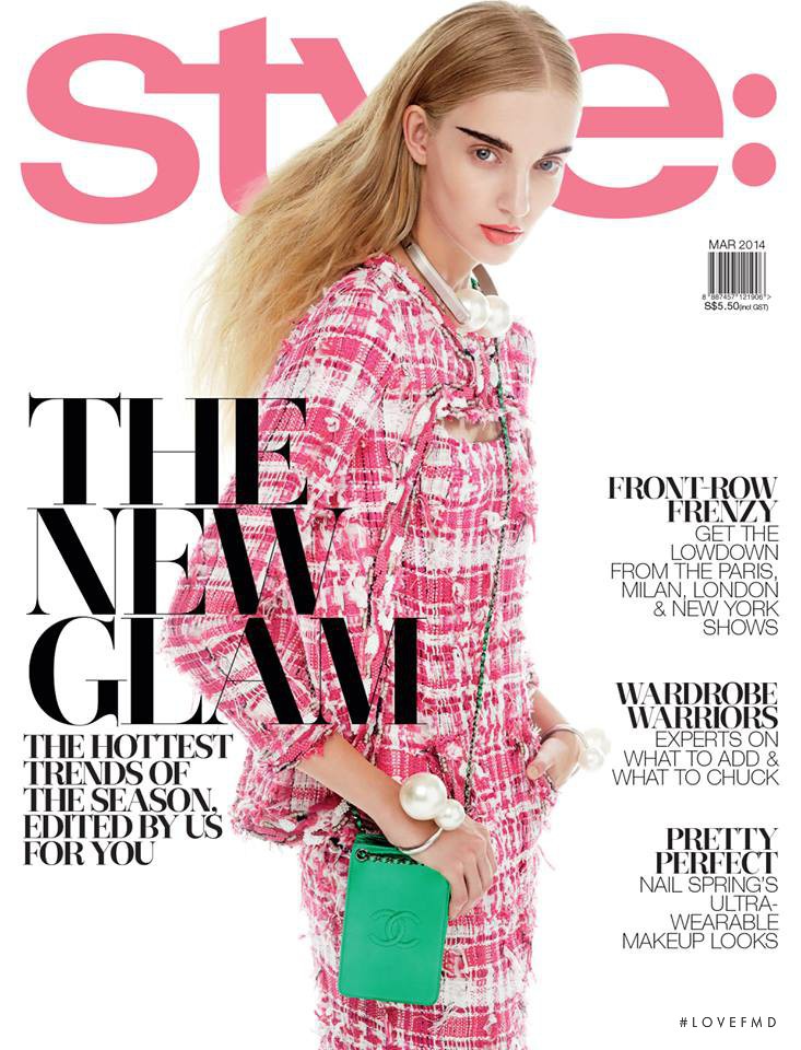 Polina Anisenko featured on the Style: Singapore cover from March 2014