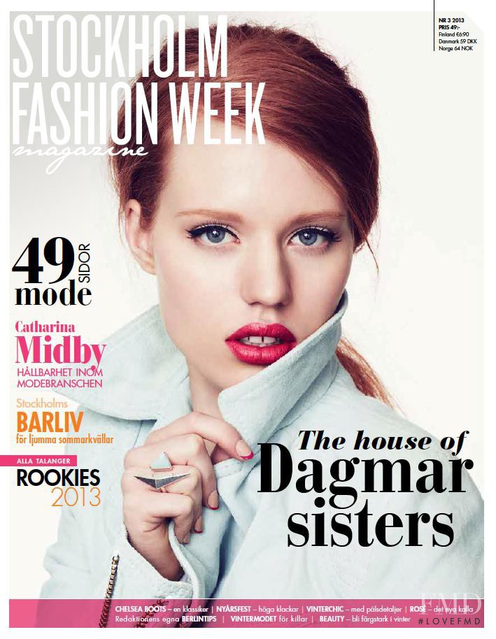 Sofia F  featured on the SFW - Stockholm Fashion Week cover from August 2013