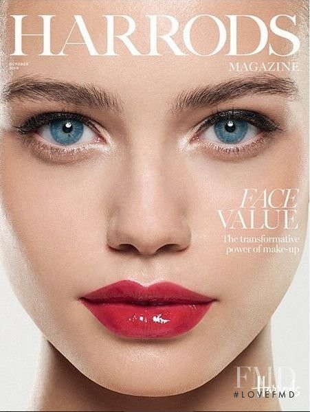 Elle Trowbridge featured on the Harrods Magazine  cover from October 2016