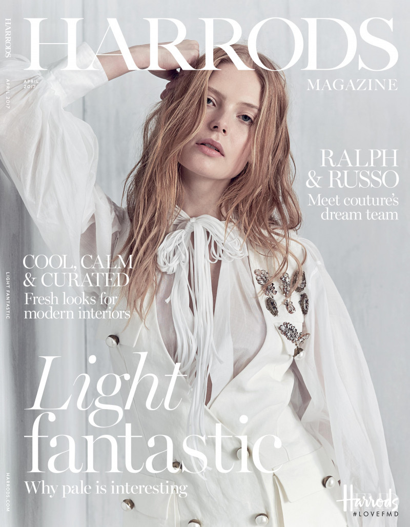 Sofie Theobald featured on the Harrods Magazine  cover from April 2017