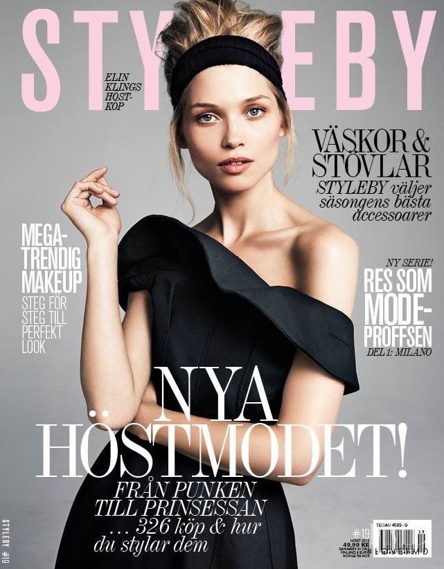 Hana Jirickova featured on the Styleby cover from September 2013