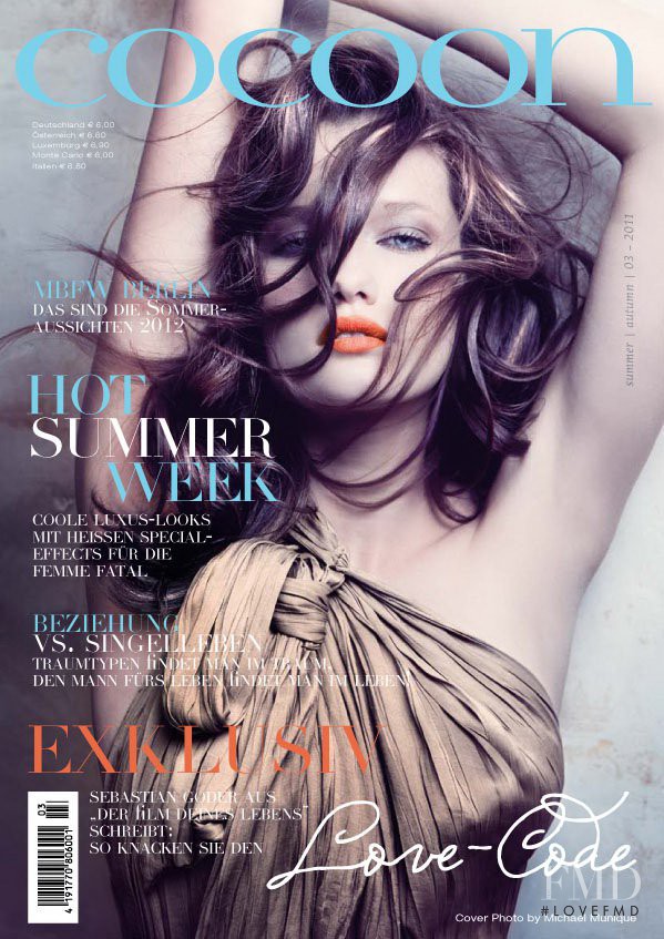 Katerina Netolicka featured on the Cocoon Magazine cover from July 2011