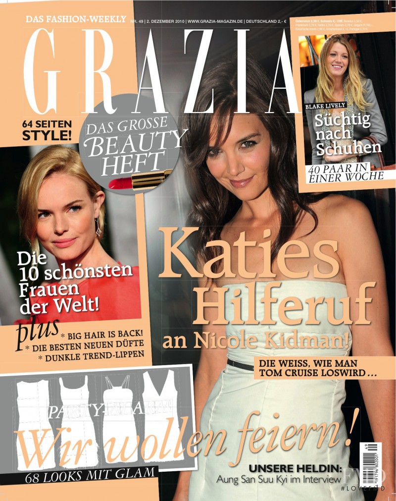 Katie Holmes featured on the Grazia Germany cover from December 2010