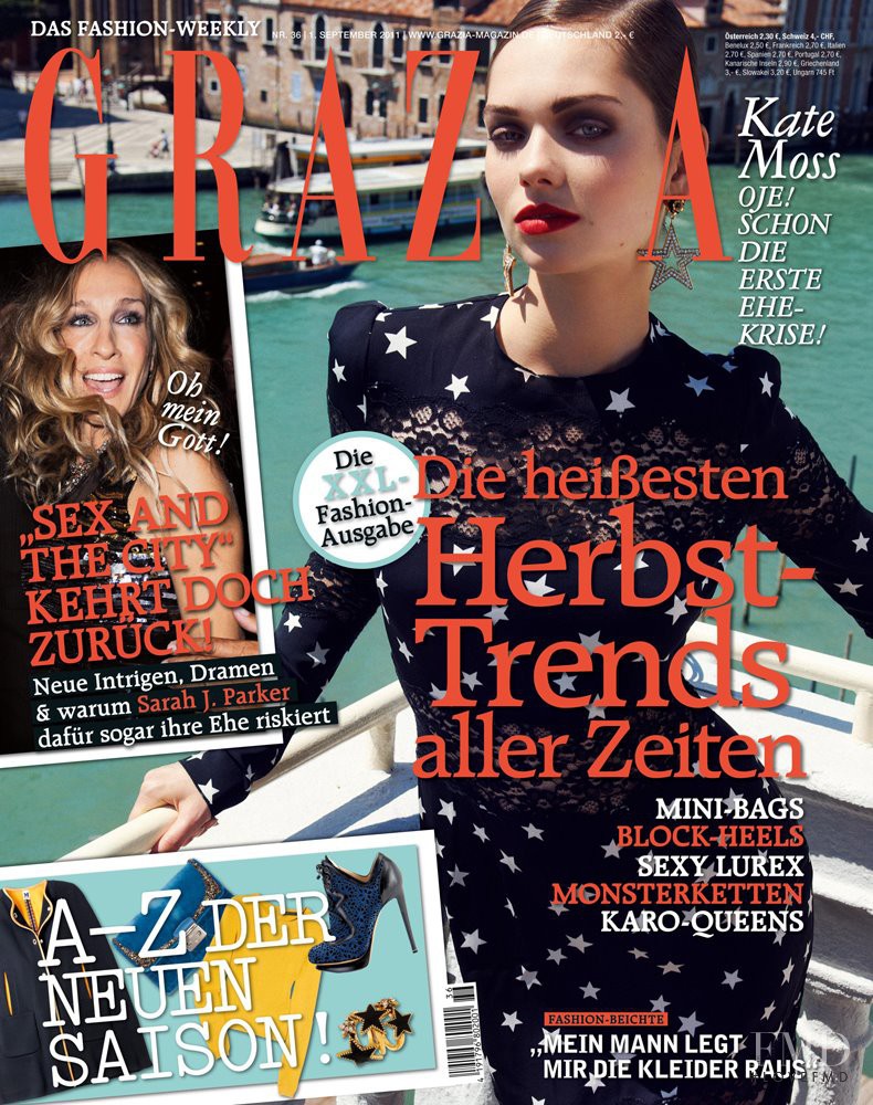 Merle Bergers featured on the Grazia Germany cover from September 2011