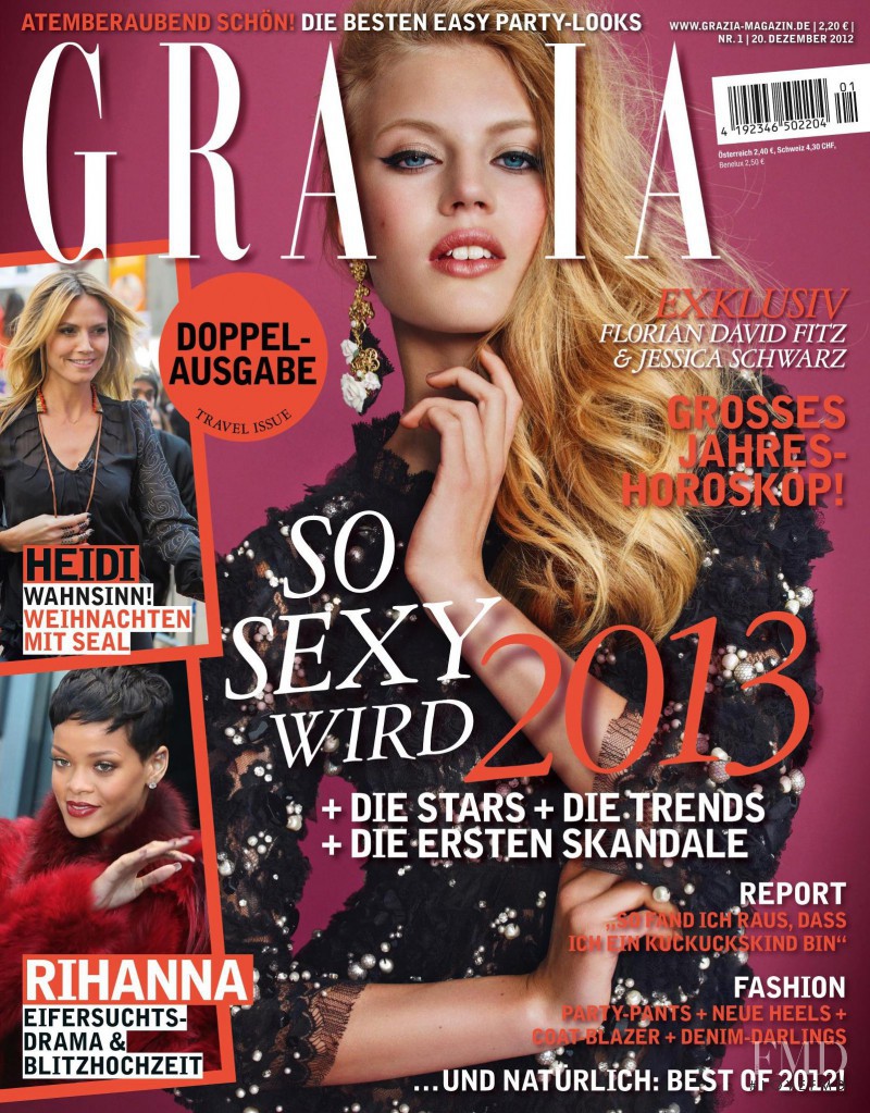Elsa Brisinger featured on the Grazia Germany cover from December 2012
