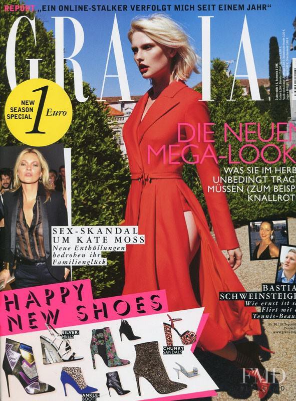 Anna Emilia Saari featured on the Grazia Germany cover from October 2014
