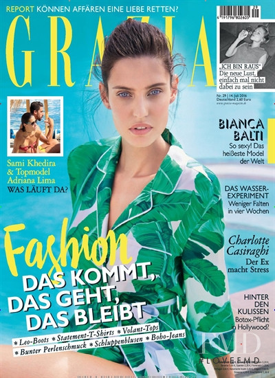 Bianca Balti featured on the Grazia Germany cover from July 2016