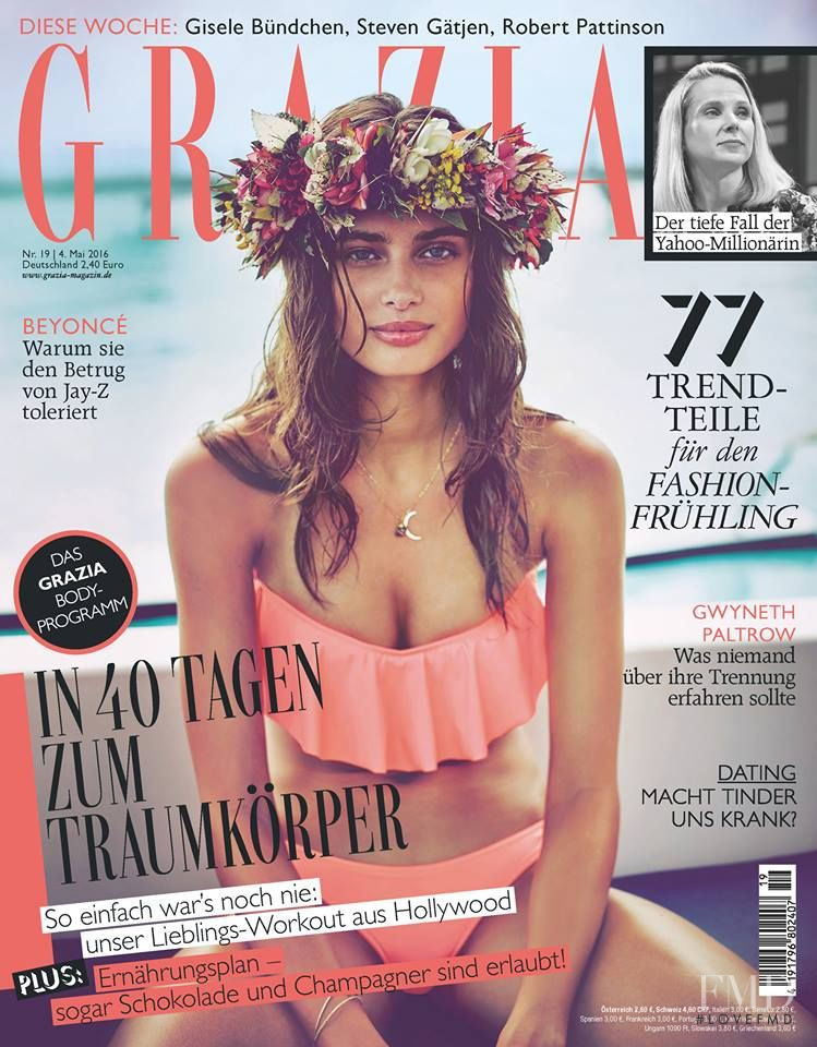 Taylor Hill featured on the Grazia Germany cover from May 2016