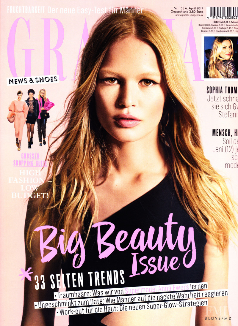 Anna Ewers featured on the Grazia Germany cover from April 2017