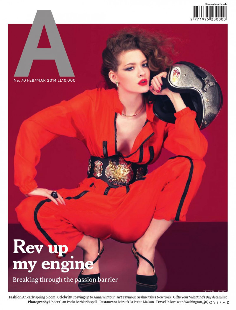 Isabelle Nicolay featured on the Aishti Magazine cover from February 2014