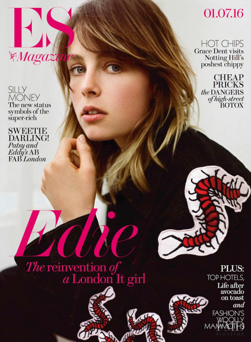 Edie Campbell featured on the ES Magazine cover from July 2016