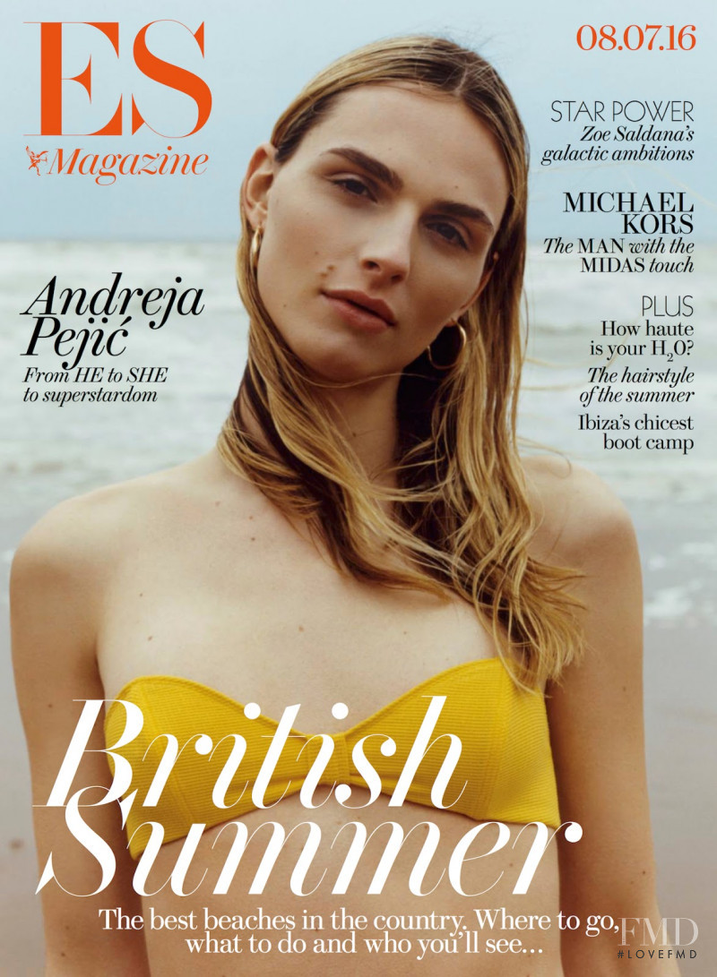 Andrej Pejic featured on the ES Magazine cover from July 2016