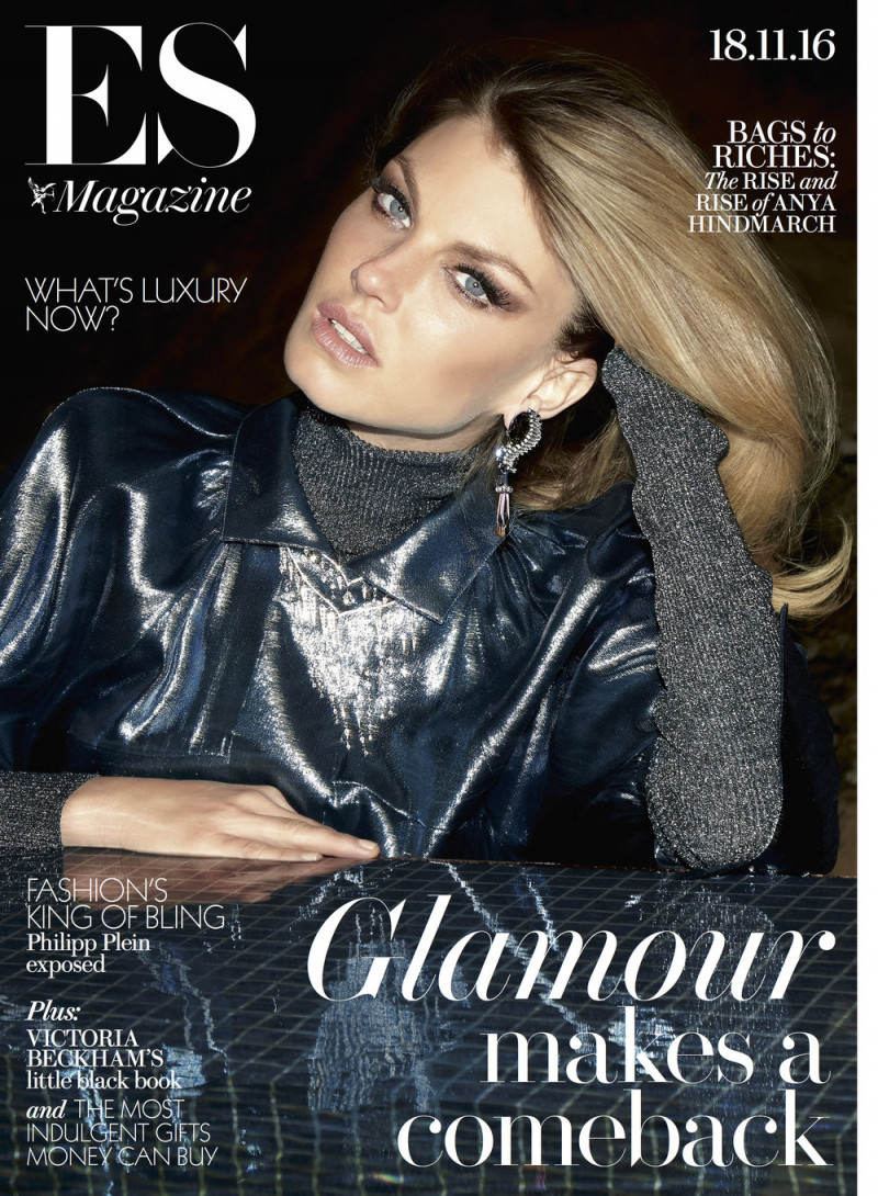 Angela Lindvall featured on the ES Magazine cover from November 2016