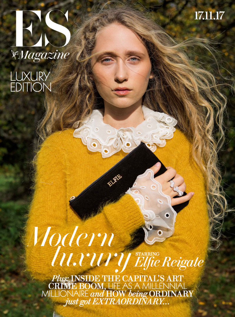 Elfie Reigate featured on the ES Magazine cover from November 2017