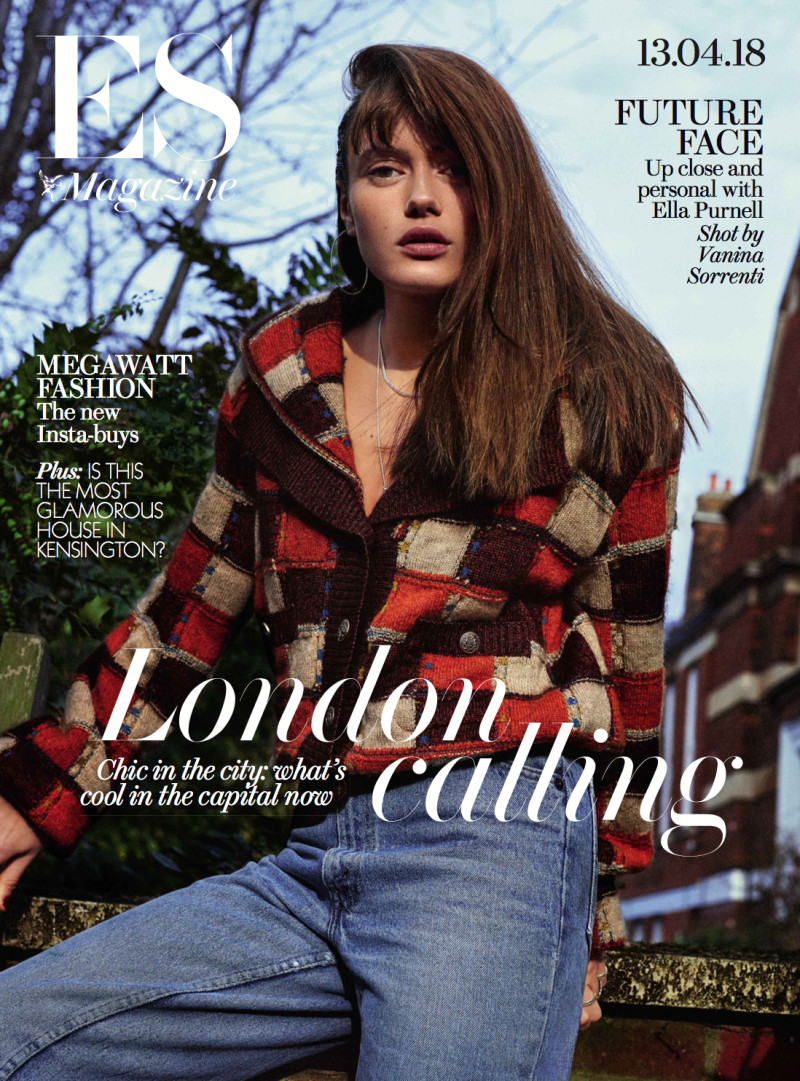 Ella Purnell featured on the ES Magazine cover from April 2018