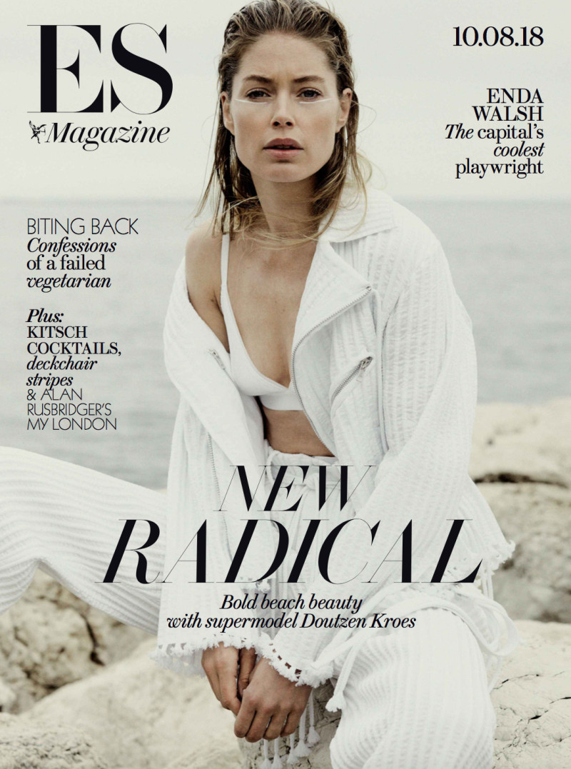 Doutzen Kroes featured on the ES Magazine cover from August 2018