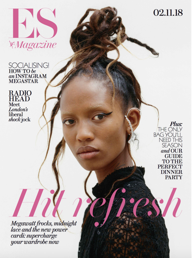 Adesuwa Aighewi featured on the ES Magazine cover from November 2018