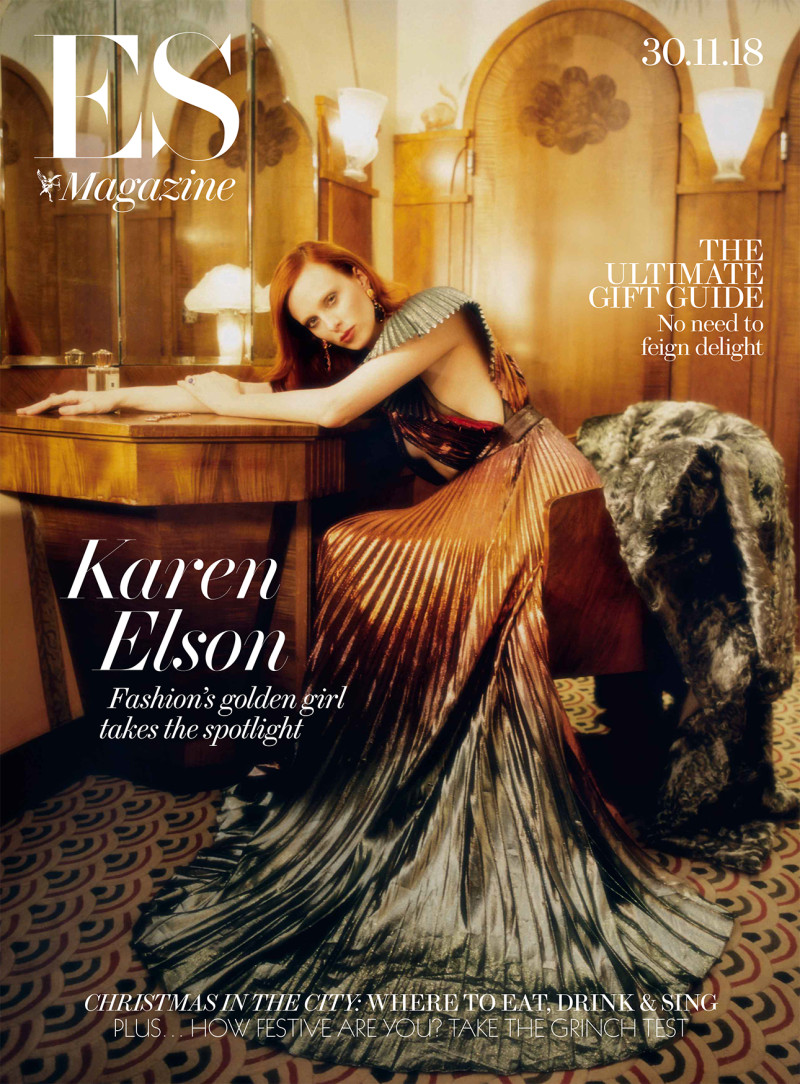 Karen Elson featured on the ES Magazine cover from November 2018
