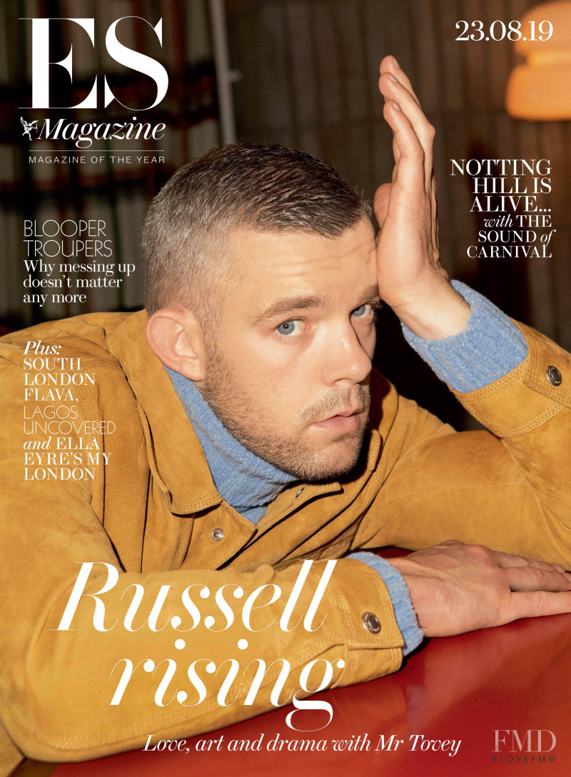 Russell Tovey featured on the ES Magazine cover from August 2019