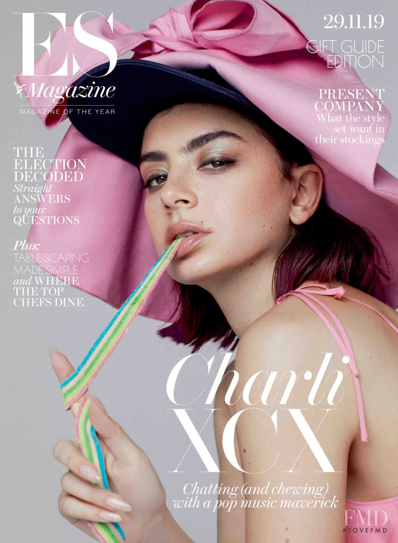 Charli XCX featured on the ES Magazine cover from November 2019