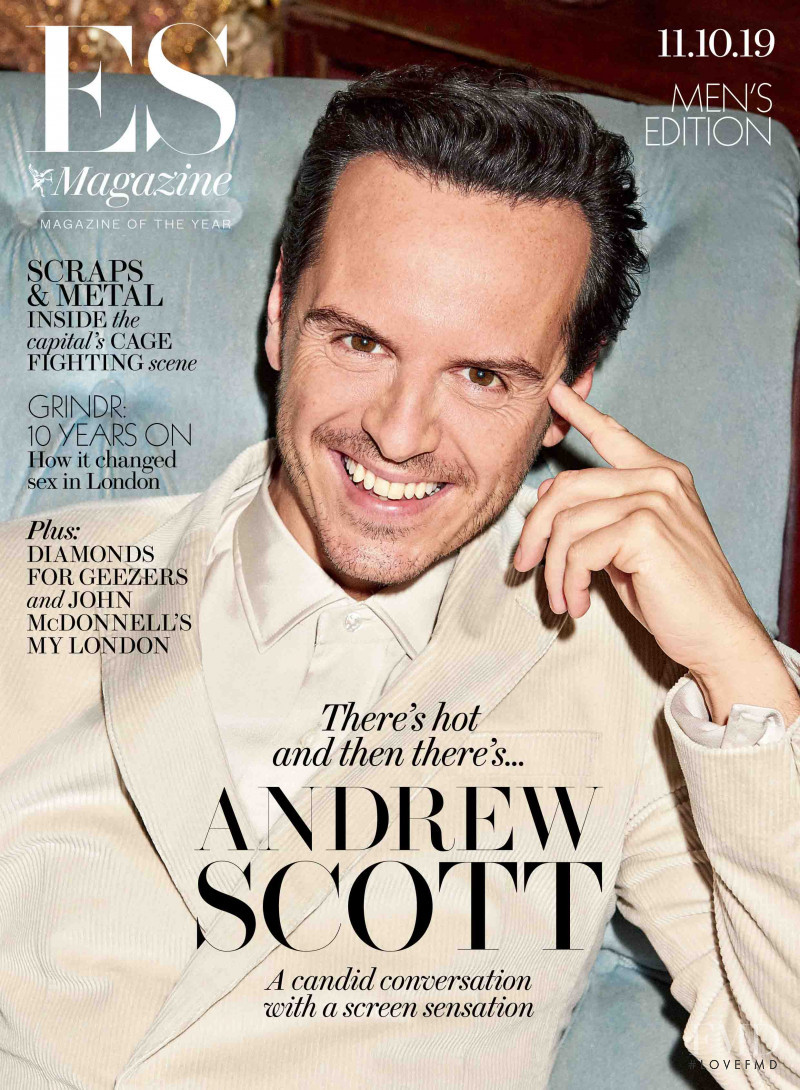 Andrew Scott featured on the ES Magazine cover from October 2019