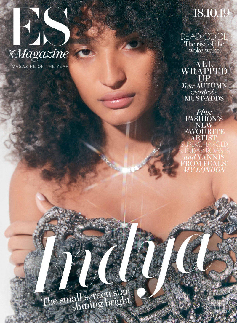 Indya Moore featured on the ES Magazine cover from October 2019