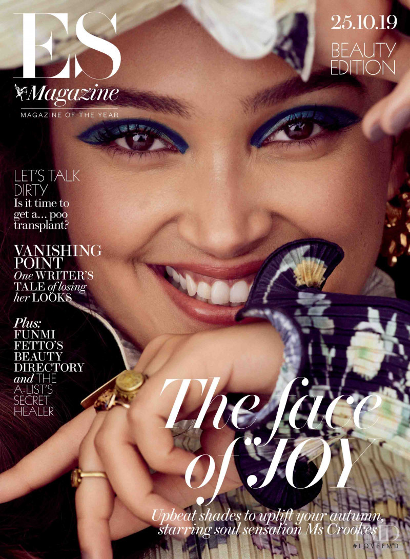 Joy Crookes featured on the ES Magazine cover from October 2019