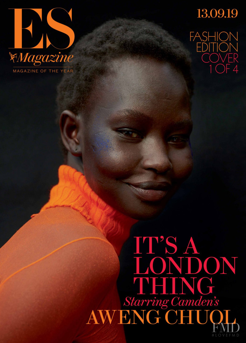 Aweng Chuol featured on the ES Magazine cover from September 2019