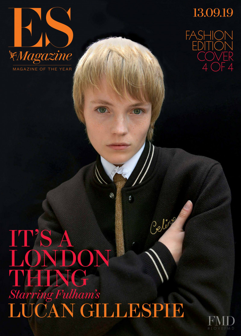 Lucan Gillespie featured on the ES Magazine cover from September 2019