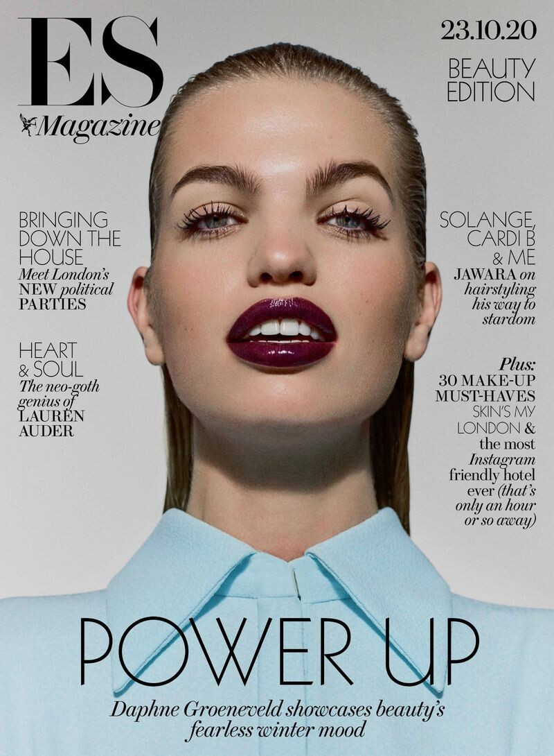 Daphne Groeneveld featured on the ES Magazine cover from October 2020