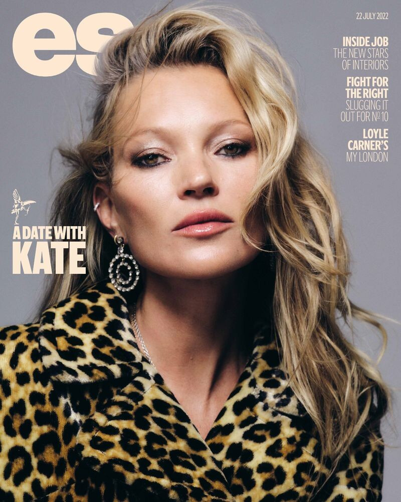 Kate Moss featured on the ES Magazine cover from July 2022
