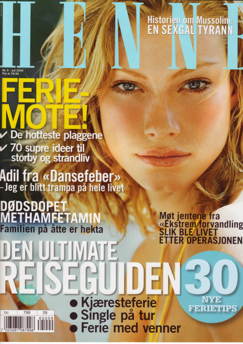 Alyssa Sutherland featured on the Henne cover from July 2006