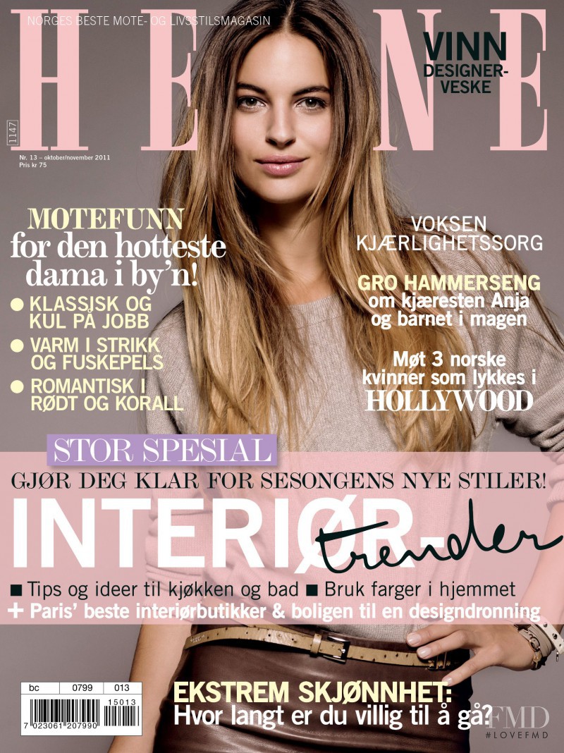 Thea Helle featured on the Henne cover from November 2011