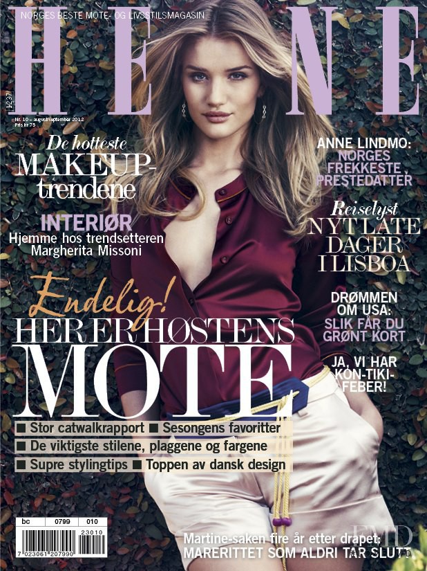 Rosie Huntington-Whiteley featured on the Henne cover from August 2012