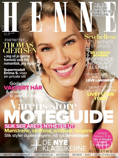 Emma Sjoberg featured on the Henne cover from March 2013