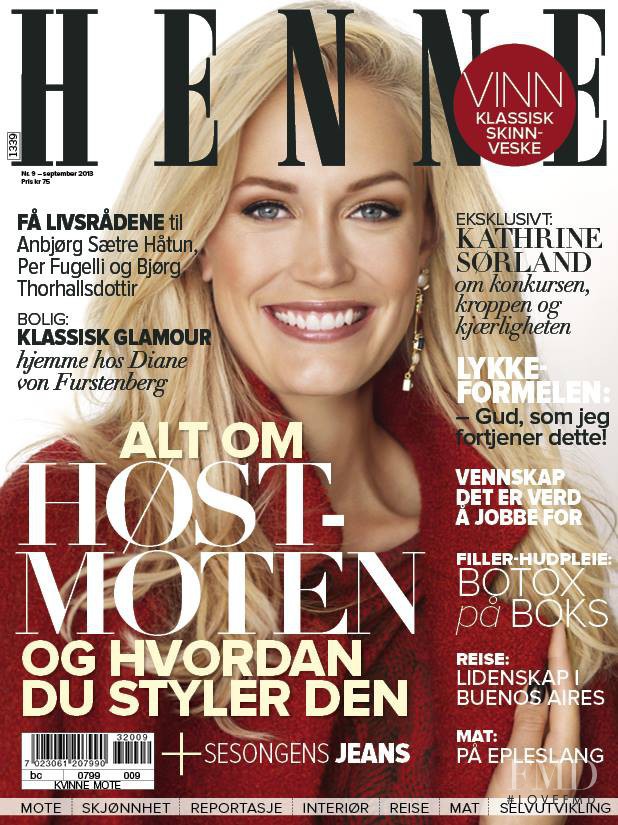 Kathrine Sørland  featured on the Henne cover from September 2013